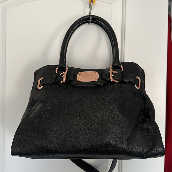 Michael Kors black shoulder tote with long strap - Picture 3 of 5